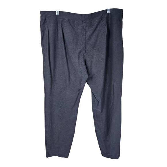 Eileen Fisher Grey Pull On Pants 1X Stretch Straight Ankle Office Minimalist - Picture 2 of 7